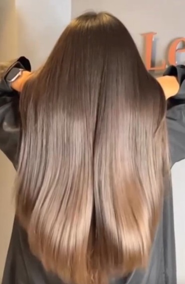 after hair smoothing at leah durrant salon chertsey