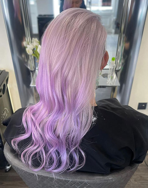 pink hair colour at Leah Durrant Salon Chertsey pink hair colour at Leah Durrant Salon Chertsey