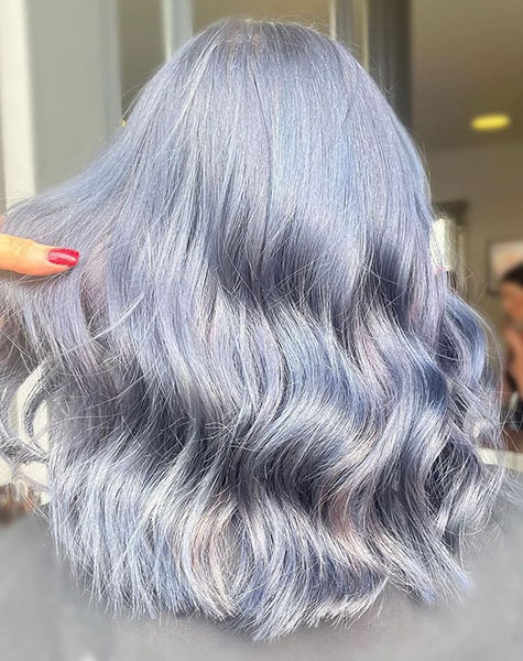 silver hair colour at Leah Durrant Salon Chertsey silver hair colour at Leah Durrant Salon Chertsey