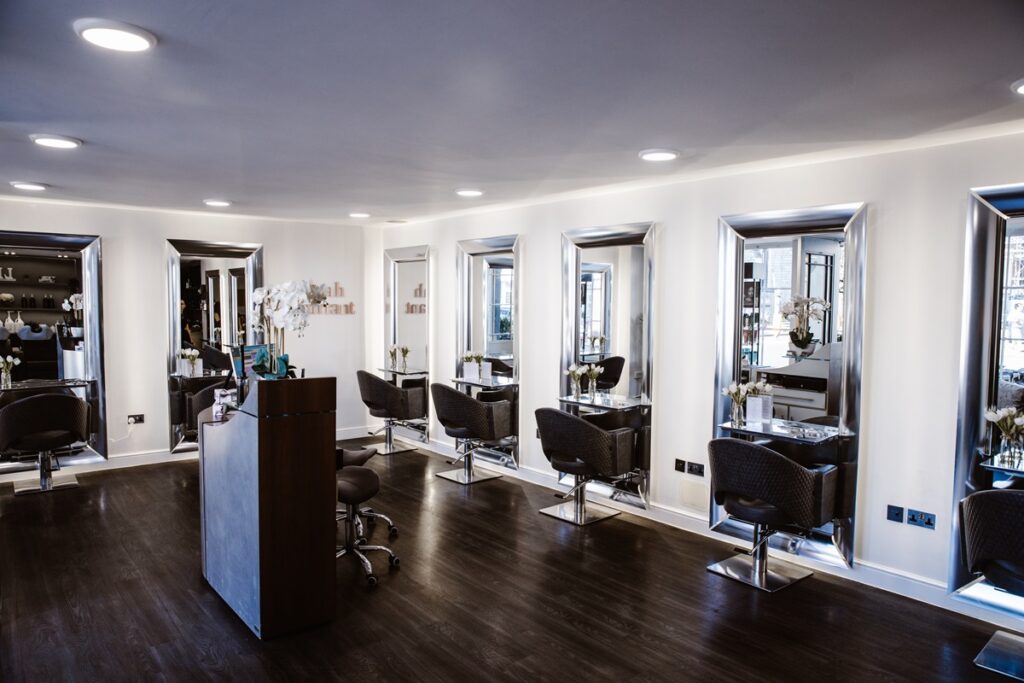 inside leah durrant salon in Chertsey