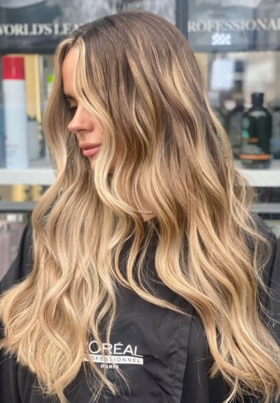 Face framing highlights at Leah Durrant Salon Surrey