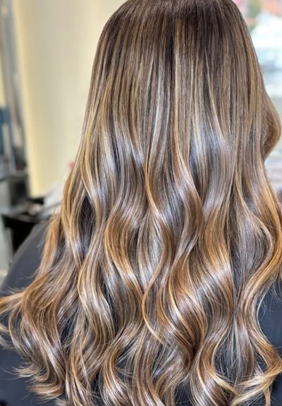 Shiny healthy hair at Leah Durrant Hairdressers Chertseye